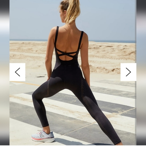 FP Movement by Free People Good Karma Onesie in Washed Black - Picture 2 of 8